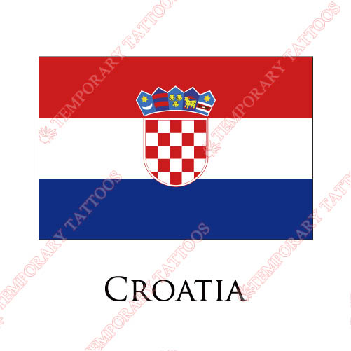 Croatia flag Customize Temporary Tattoos Stickers NO.1854